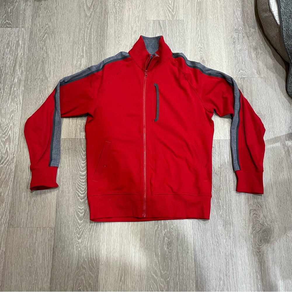 Red and Gray Lululemon Men's Jacket